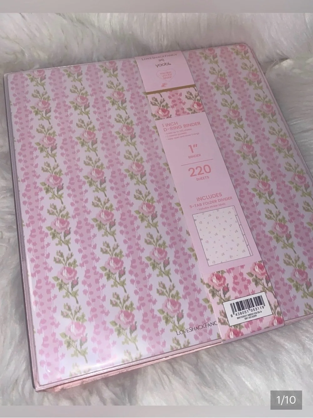 LoveShackFancy Target Collection Pink Floral Binder w Dividers
